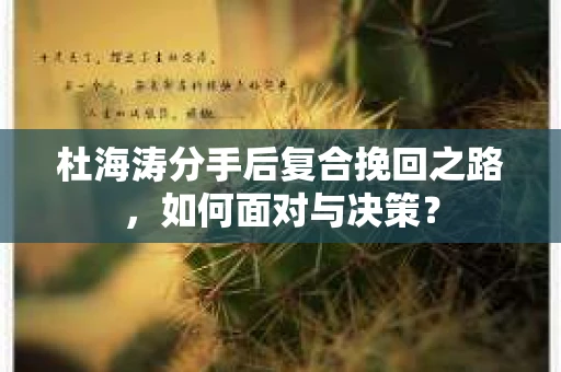 杜海涛分手后复合挽回之路，如何面对与决策？