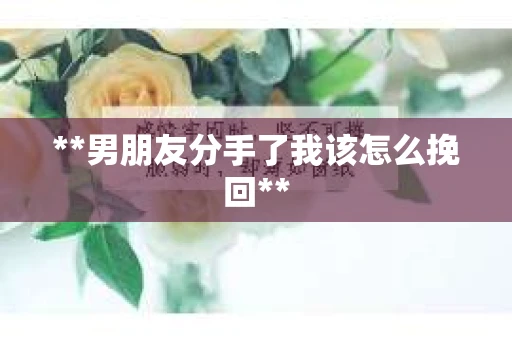 **男朋友分手了我该怎么挽回**