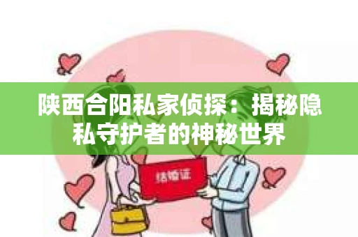 陕西合阳私家侦探：揭秘隐私守护者的神秘世界