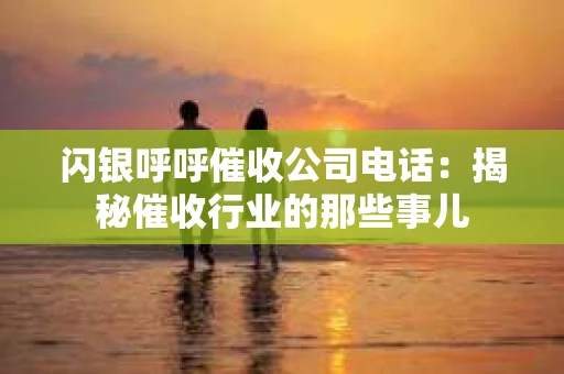 闪银呼呼催收公司电话：揭秘催收行业的那些事儿