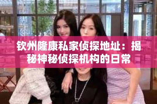 钦州隆康私家侦探地址：揭秘神秘侦探机构的日常