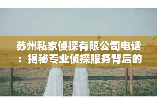 苏州私家侦探有限公司电话：揭秘专业侦探服务背后的故事
