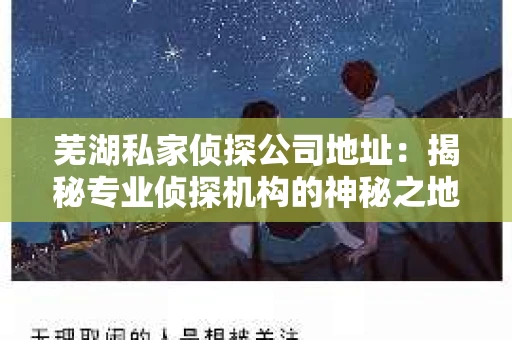 芜湖私家侦探公司地址：揭秘专业侦探机构的神秘之地