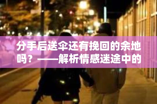 分手后送伞还有挽回的余地吗？——解析情感迷途中的决策